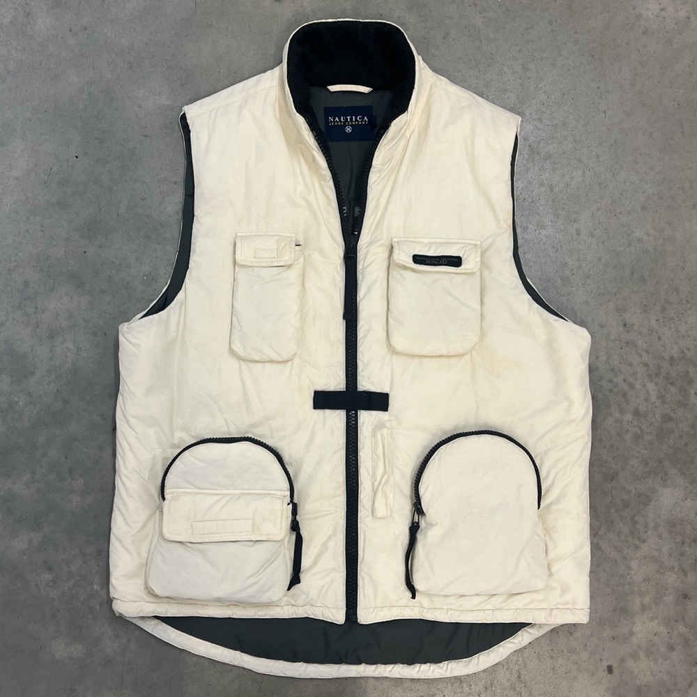 Vintage 90s/Y2K Nautica Jeans Co. Tactical Puffer Vest **RARE**